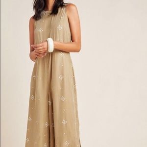 Anthropologie Sancia sage green jumpsuit